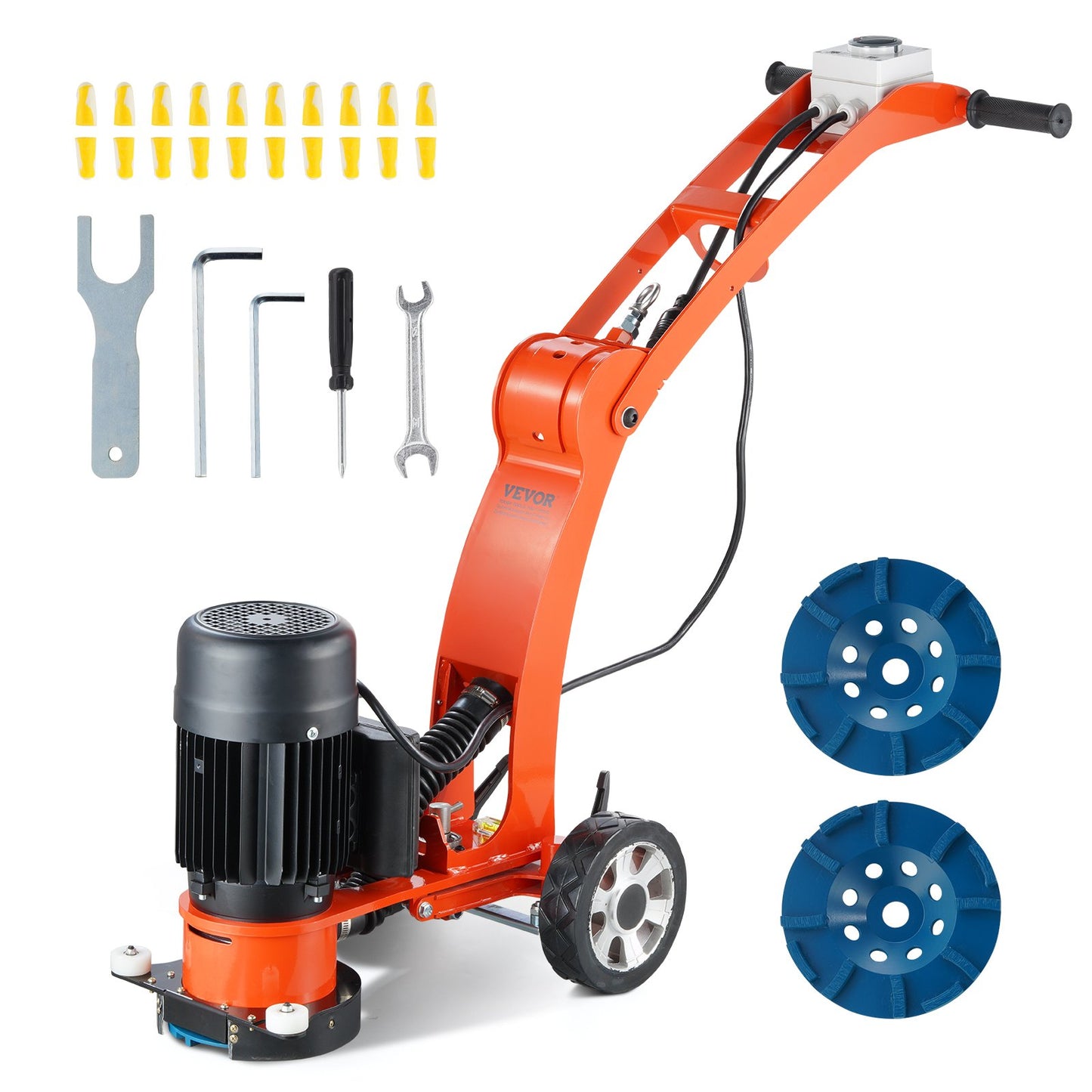 VEVOR Electric Concrete Floor Grinder 7" Walk-Behind Grinder 1.7HP Concrete Floor Polisher,-$750