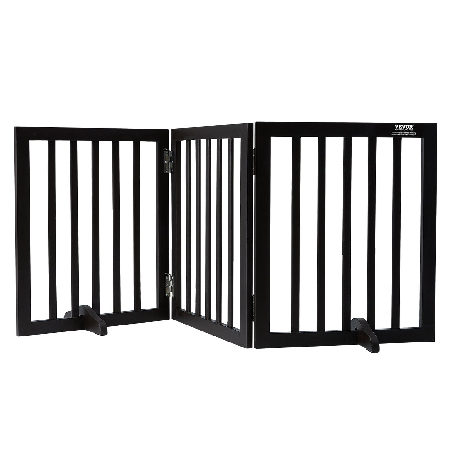 VEVOR Free Standing Dog Gate, 24" H x 60" W Freestanding Pet Gate, 3 Panels Foldable,-$45