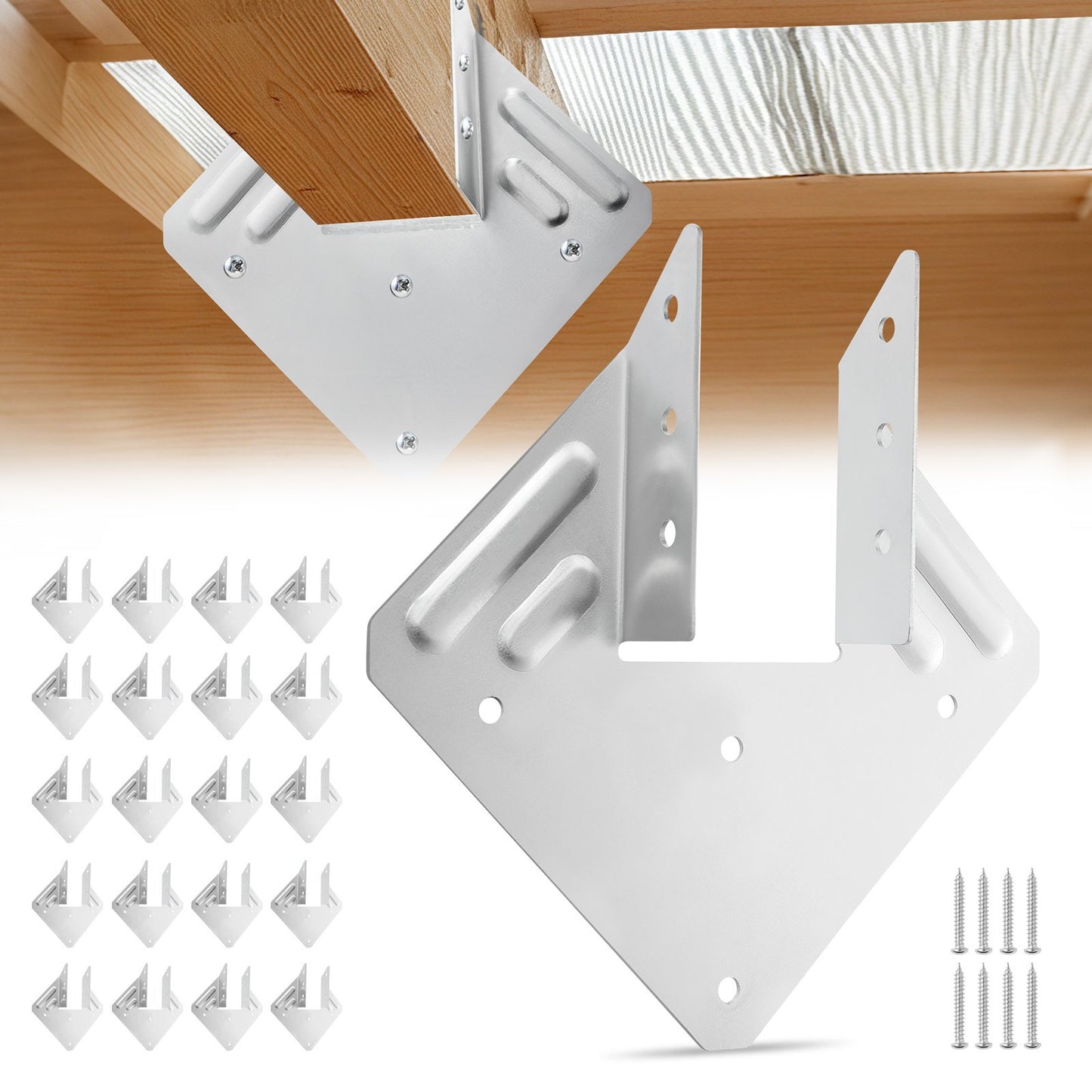 VEVOR Hurricane Ties for Rafter, Inner Size 5.31x1.57x2.48 in, Heavy Duty Hurricane Straps,25 Pcs,-$30