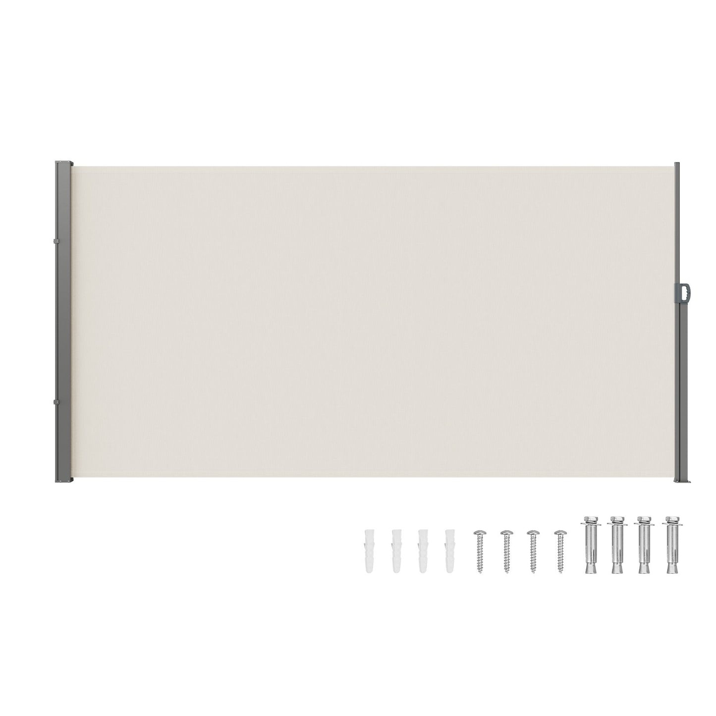 VEVOR Retractable Side Awning, 71''x 138'' Outdoor Privacy Screen, 180g Polyester,-$70