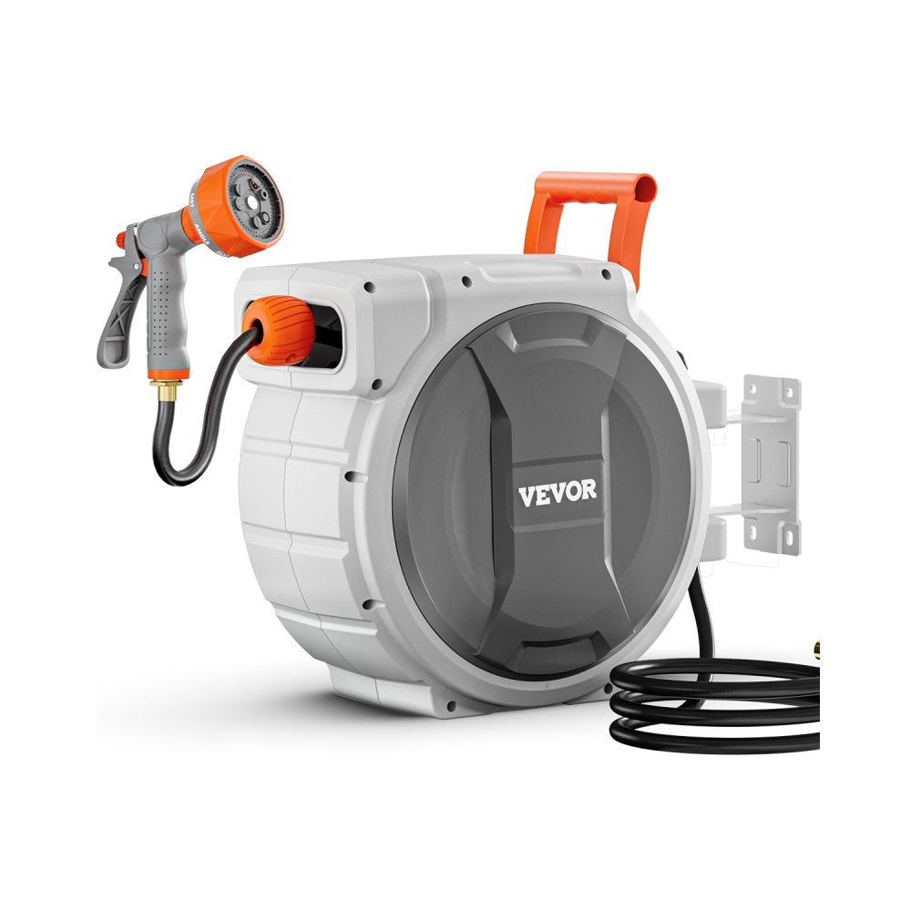 VEVOR Retractable Garden Hose Reel, 1/2 Inch x 145 ft Wall Mounted Hose Reel,-$115