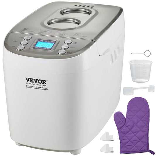 VEVOR Bread Maker, 15-in-1 3LB Dough Machine, Nonstick Ceramic Pan Automatic Breadmaker,-$100