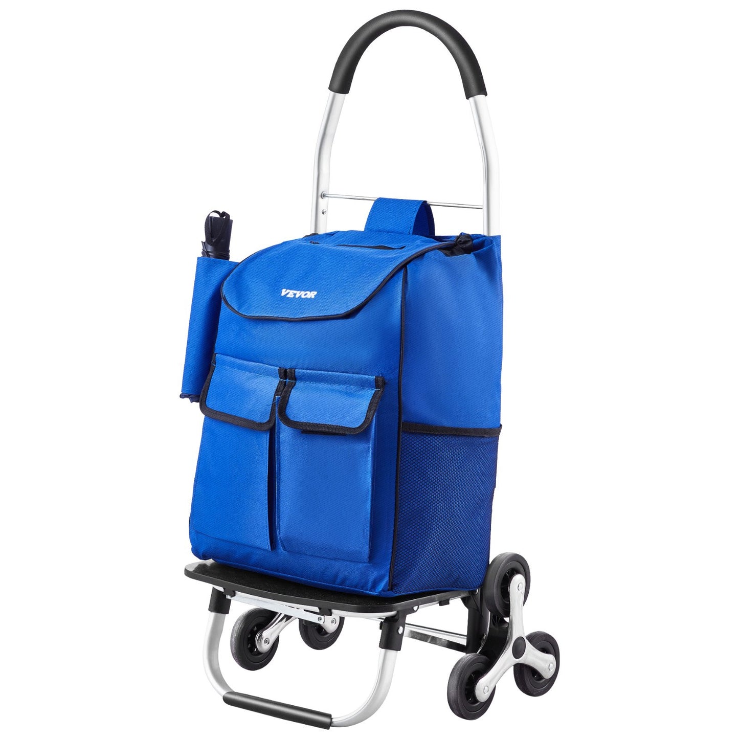 VEVOR Stair Climber Trolley Dolly, 36L Folding Shopping Cart, Grocery Cart Trolley Laundry Stair Climbing,-$30