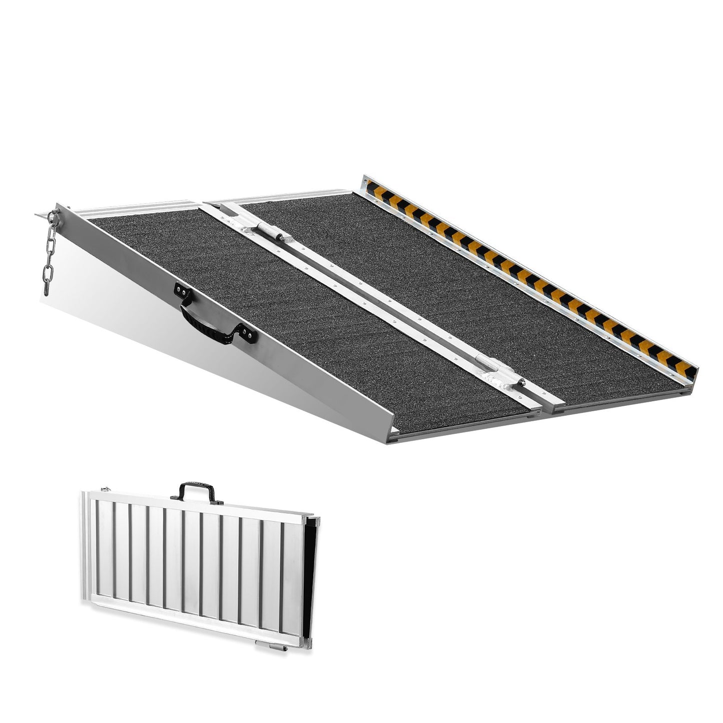 VEVOR Portable Wheelchair Ramp, 3 ft 800 lbs Capacity, Non-Slip Aluminum Folding Threshold Ramp,-$70