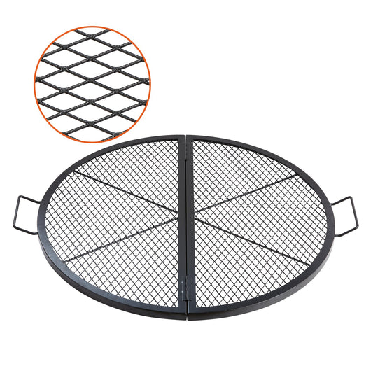 VEVOR X-Marks Fire Pit Grill Grate, Foldable Round Cooking Grate,Campfire BBQ Grill Grid,-$40