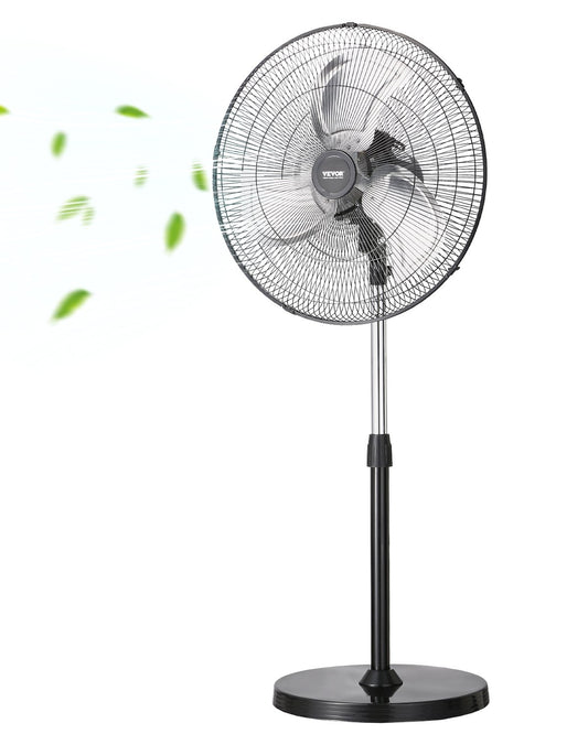 VEVOR Industrial Pedestal Fan, 20 Inch 90-Degree Oscillating Fan, Height Adj Standing Fans,-$70