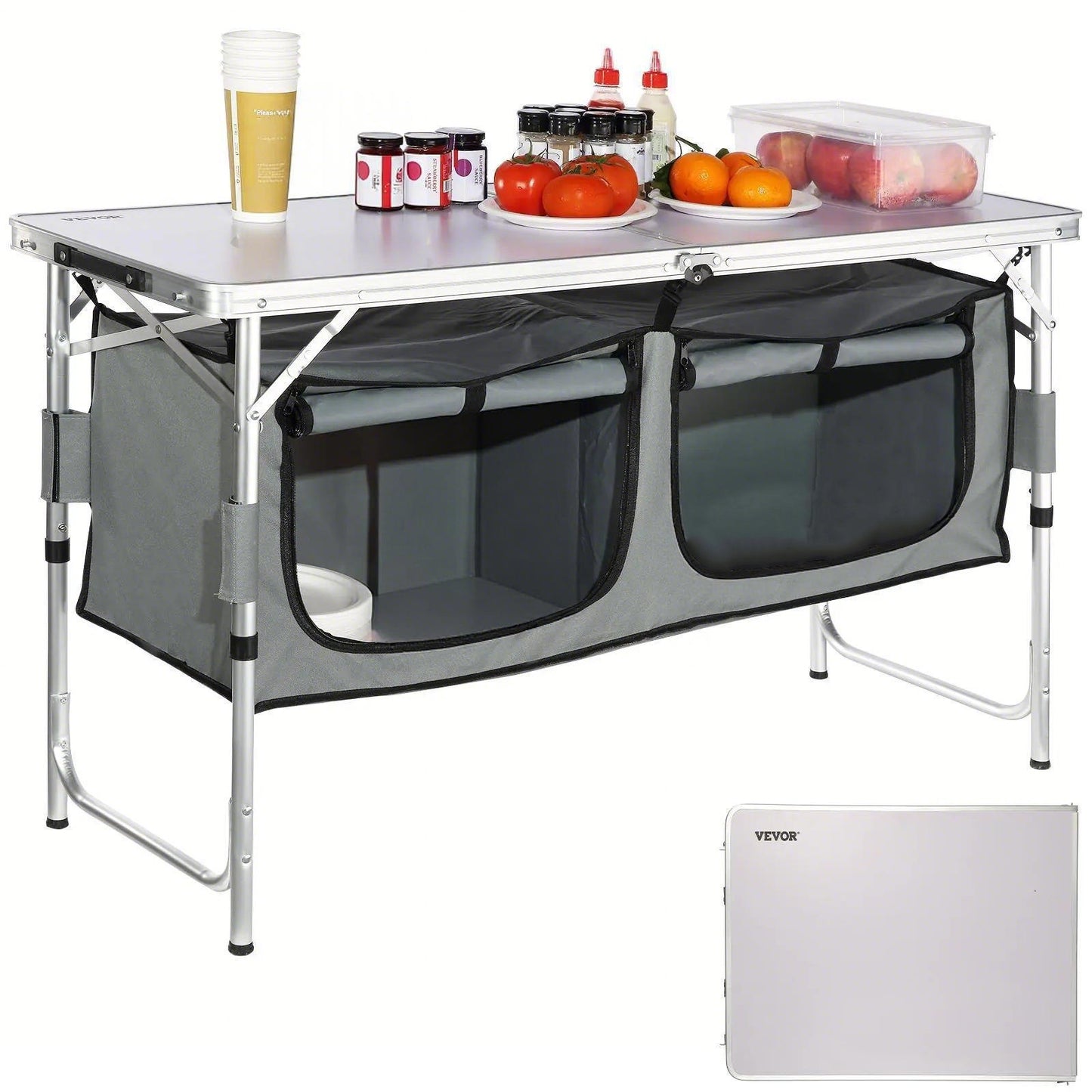 VEVOR Camping Kitchen Table, Quick set-up Folding Camping Table with A Carrying Bag, -$45