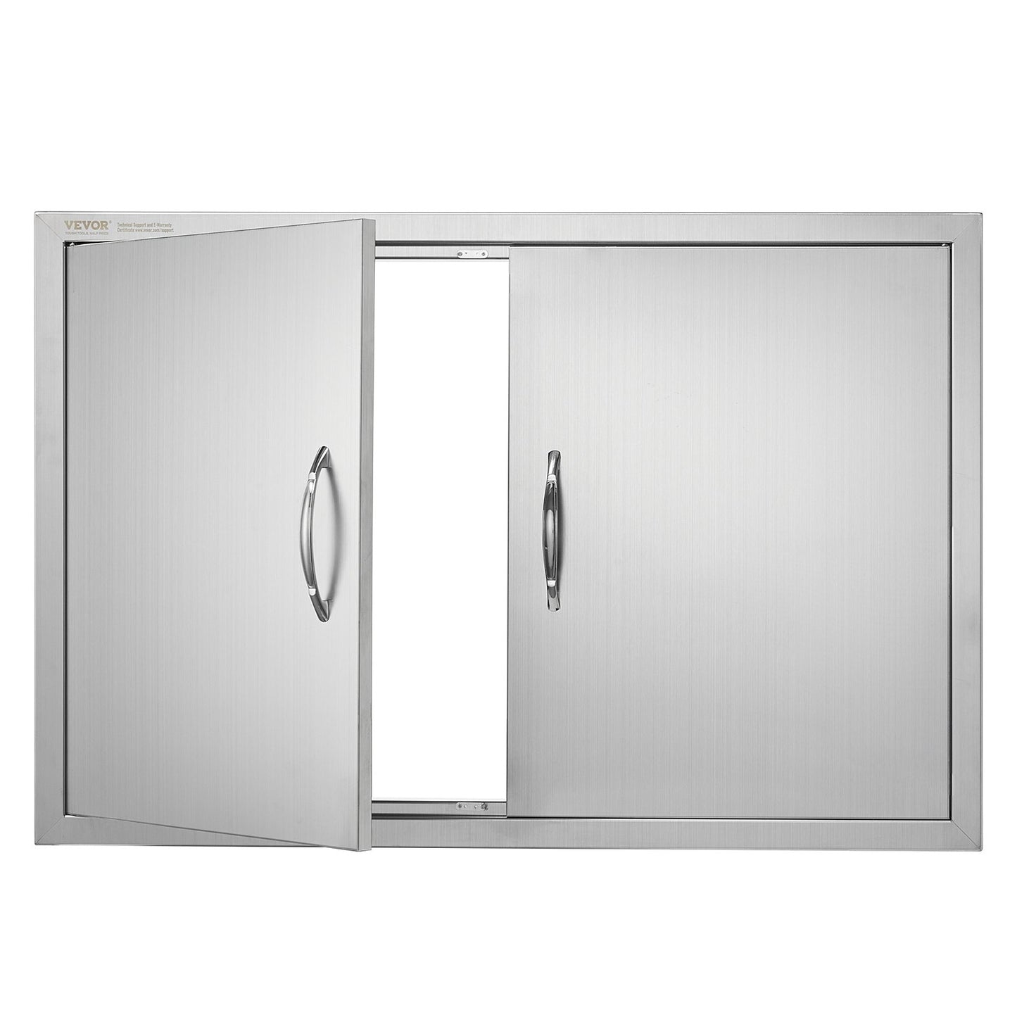VEVOR BBQ Access Door, 35W x 24H Inch Double Outdoor Kitchen Door, Stainless Steel Flush Mount Door, -$70