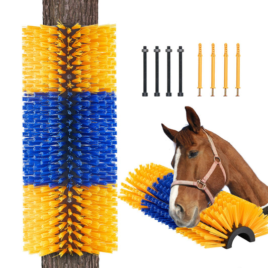 VEVOR Livestock Scratching Brush, Horse Brush with 2 Screws, 20 x 7.5 in Cow Scratcher, for Back Itch Relief,-$20