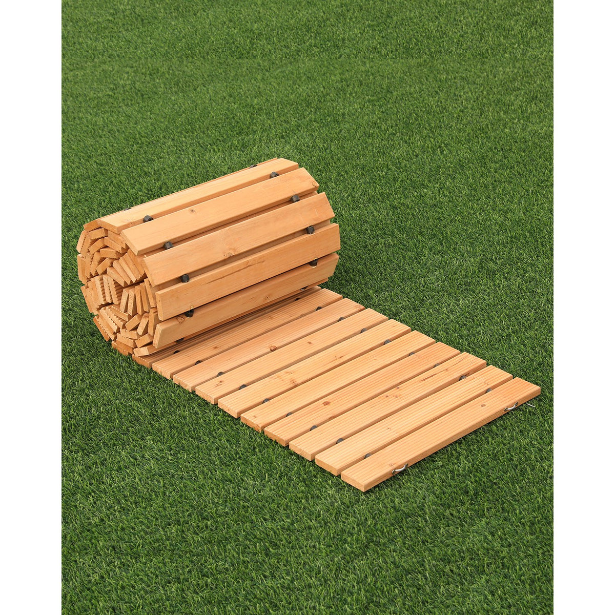 Open Box VEVOR Wooden Garden Pathway,Non-Slip Straight Garden Walkway