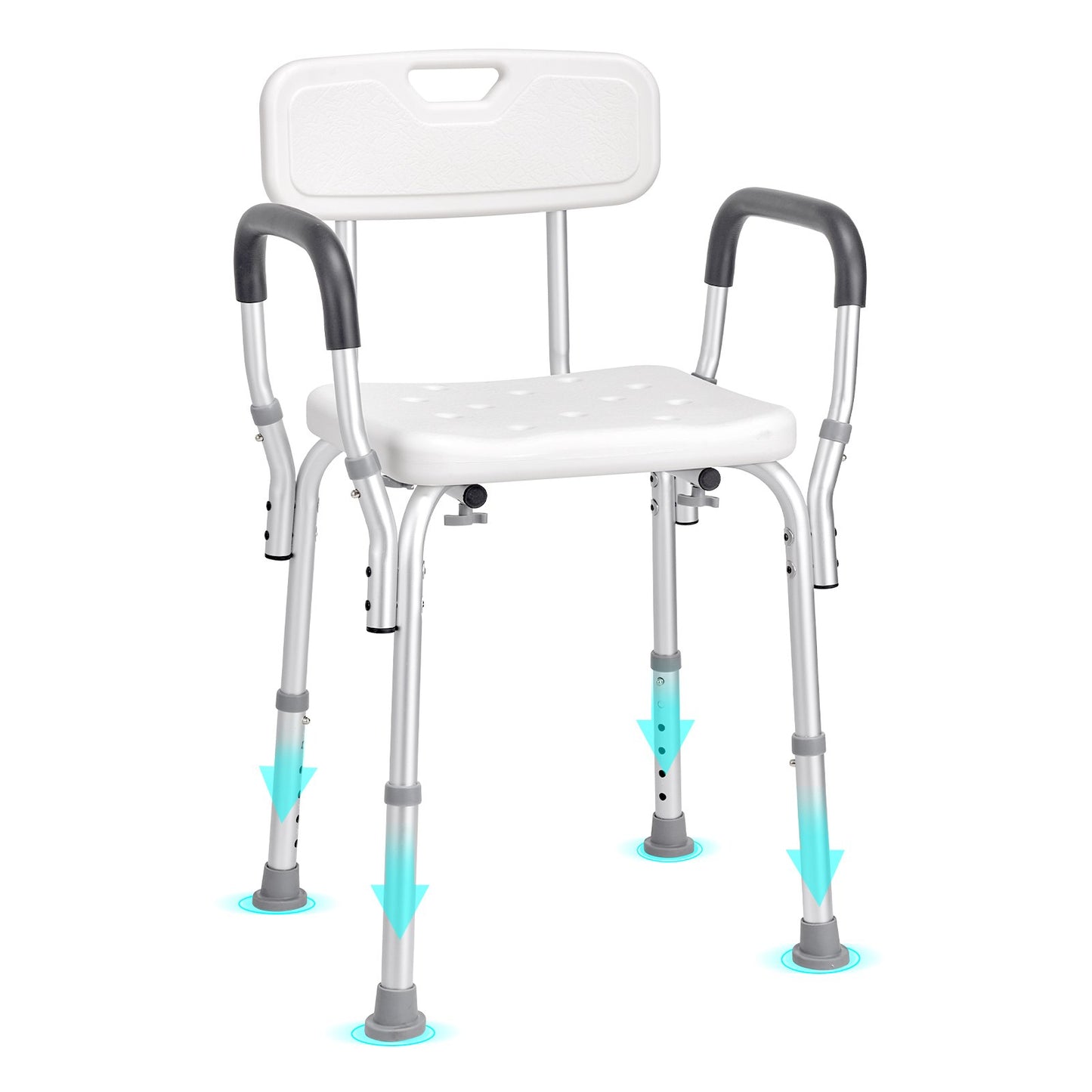 VEVOR Shower Chair, Shower Seat with Back, Adjustable Height Shower Stool, Shower Chair,-$45