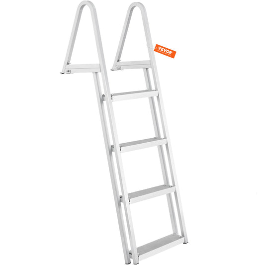 VEVOR Dock Ladder, Removable 4 Steps, 350 lbs Load Capacity, Aluminum Alloy Pontoon Boat Ladder,-$90