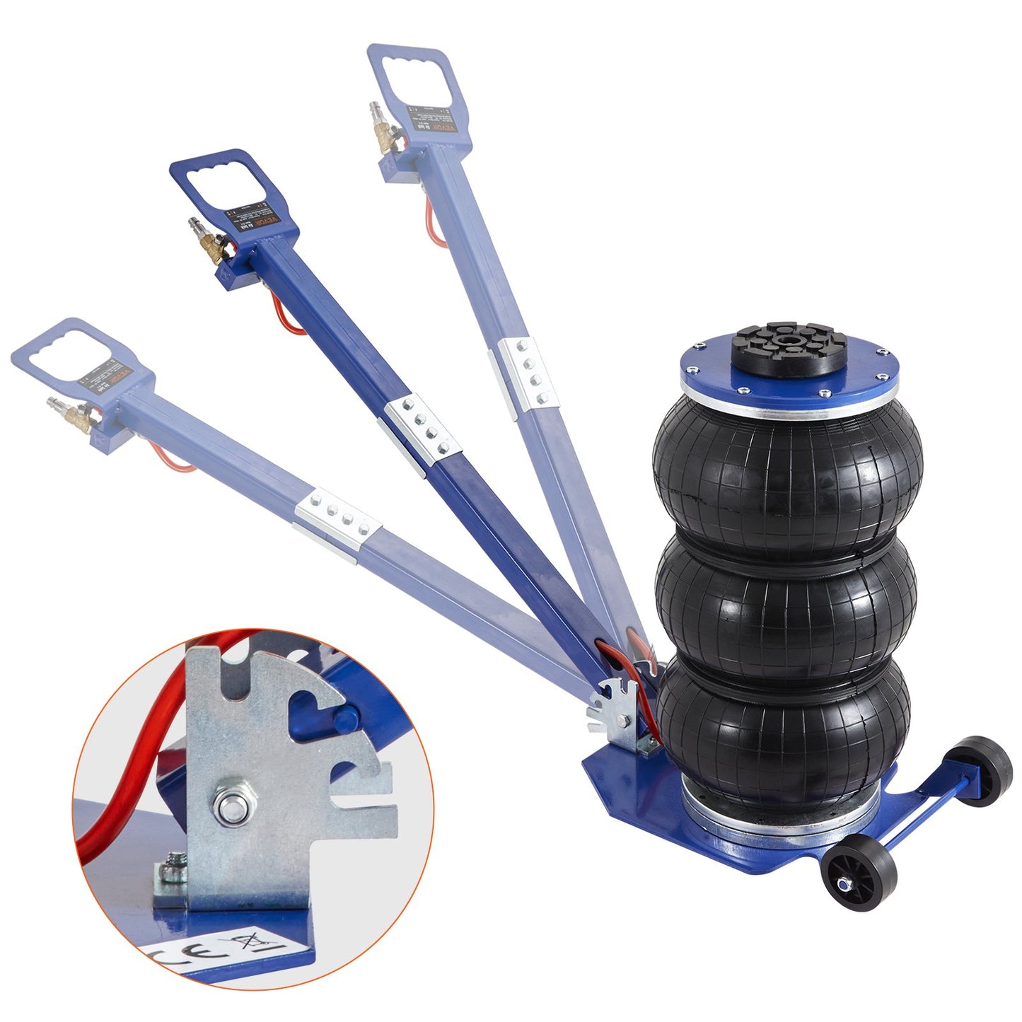 VEVOR Air Jack, 3 Ton/6600 lbs Triple Bag Air Jack, Airbag Jack with Six Steel Pipes, Lift up to 17.7",-$85