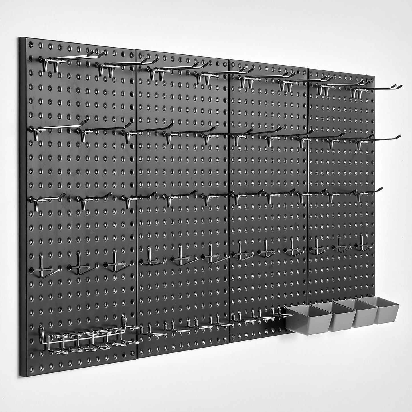VEVOR Metal Pegboard Panels, 24" x 12" Pegboard, 4 Panels, Heavy Duty Peg Board Wall Organizer,-$55