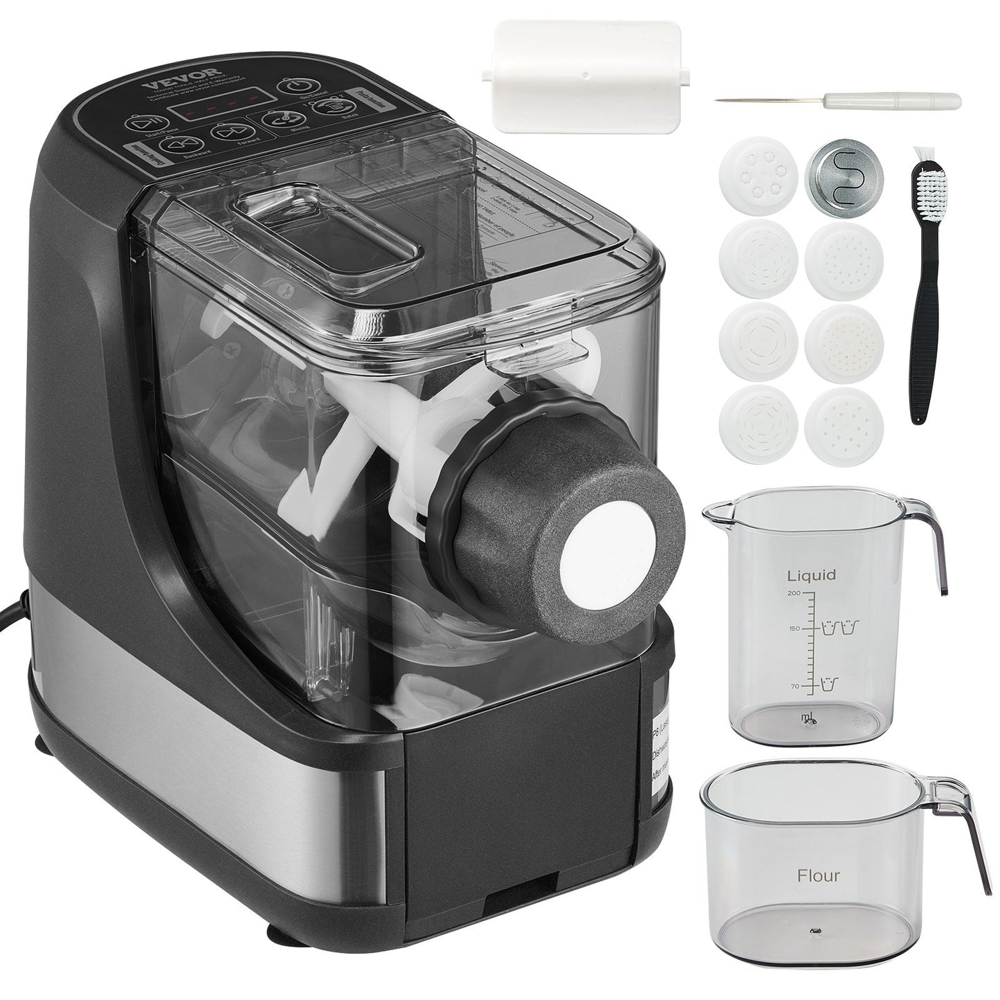 VEVOR Electric Pasta Maker, 150W Automatic Noodle Maker Machine with 8 Pasta Shapes,-$70