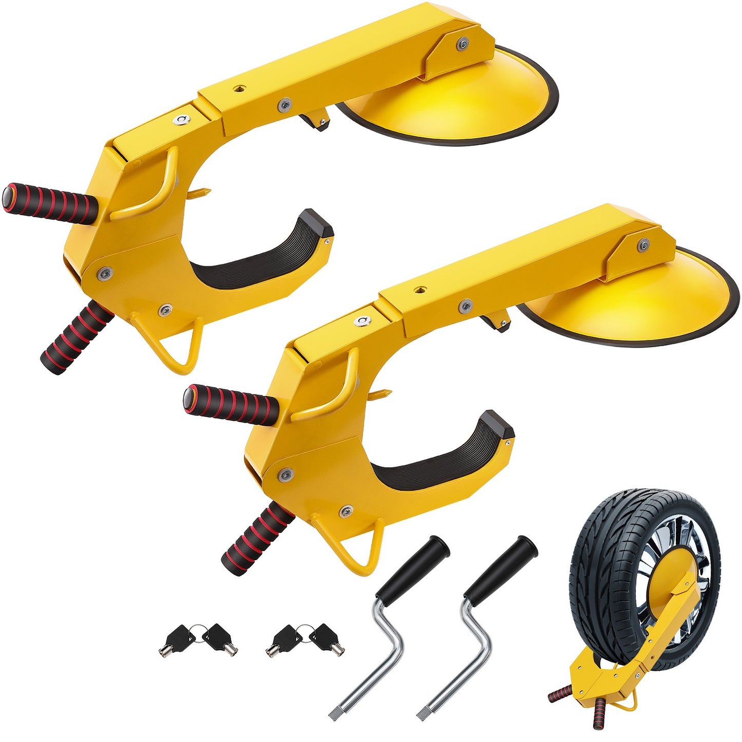VEVOR Wheel Lock Clamp, 2-Pack Trailer Wheel Lock, Heavy-Duty Anti Theft Tire Lock,-$60
