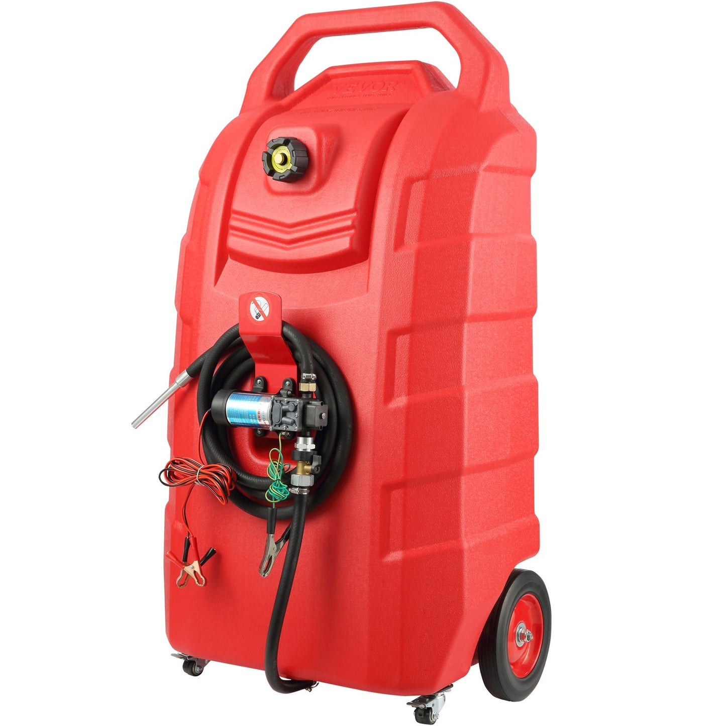 VEVOR Fuel Caddy, 32 Gallon, Portable Fuel Storage Tank On-Wheels, with 12V DC Transfer Pump,-$330