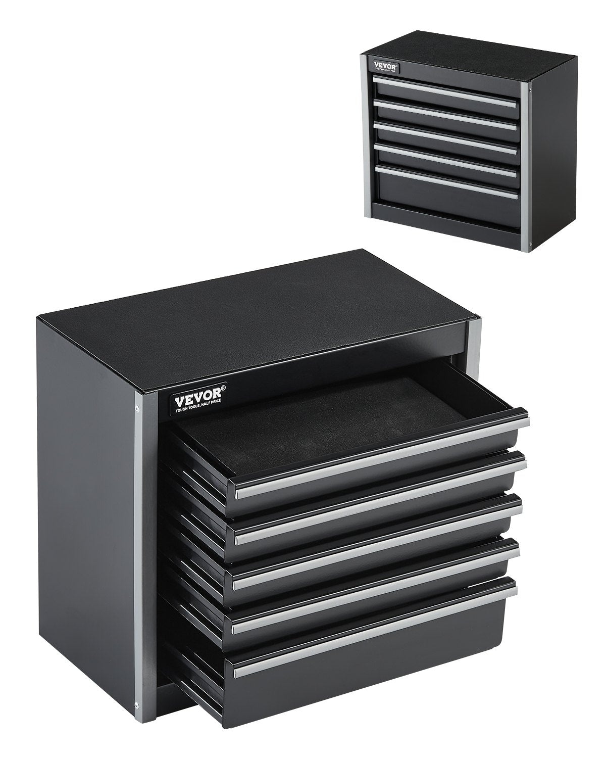 VEVOR Metal Tool Box, 8.6-inch, Portable Metal Tool Box with 5 Drawers, Small Tool Chest with EVA,-$30