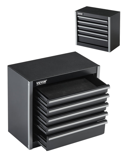 VEVOR Metal Tool Box, 8.6-inch, Portable Metal Tool Box with 5 Drawers, Small Tool Chest with EVA,-$30
