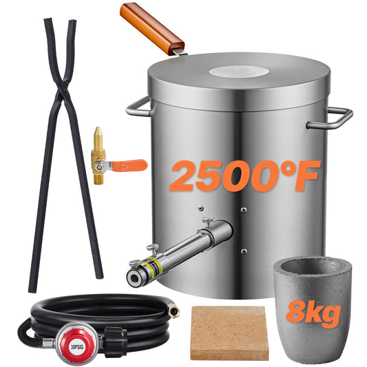 VEVOR Propane Melting Furnace Kit, 8KG/18lbs Gas Metal Melting Furnace Kit, Foundry Home Kiln,-$100