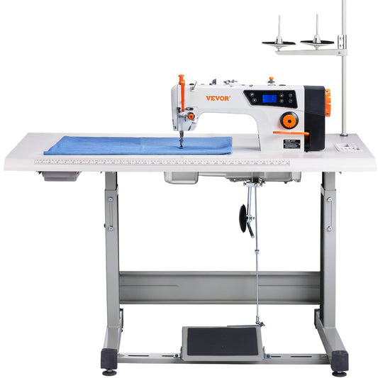 VEVOR Industrial Sewing Machine, Upgraded 550W Servo Motor with Table Stand, 5000s.p.m