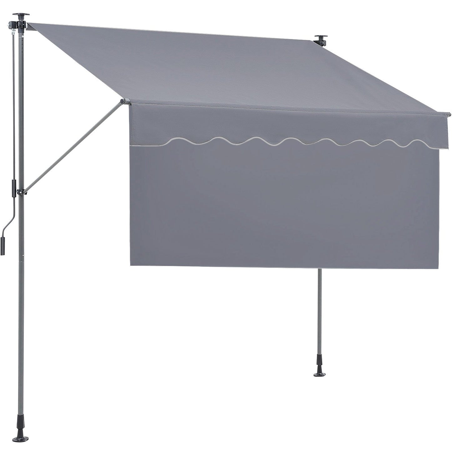 VEVOR Manual Retractable Awning, 78" Outdoor Retractable Patio Awning Sunshade Shelter, Adjustable Door,-$65