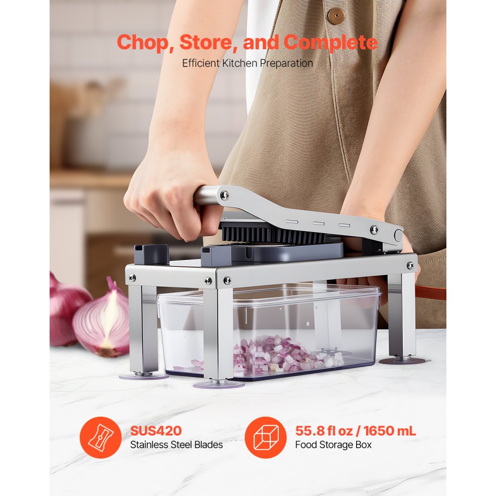 VEVOR Vegetable Chopper Mandoline Slicer, All-in-1 Food Veggie Cutter with 8 Stainless Steel Blades,-$40