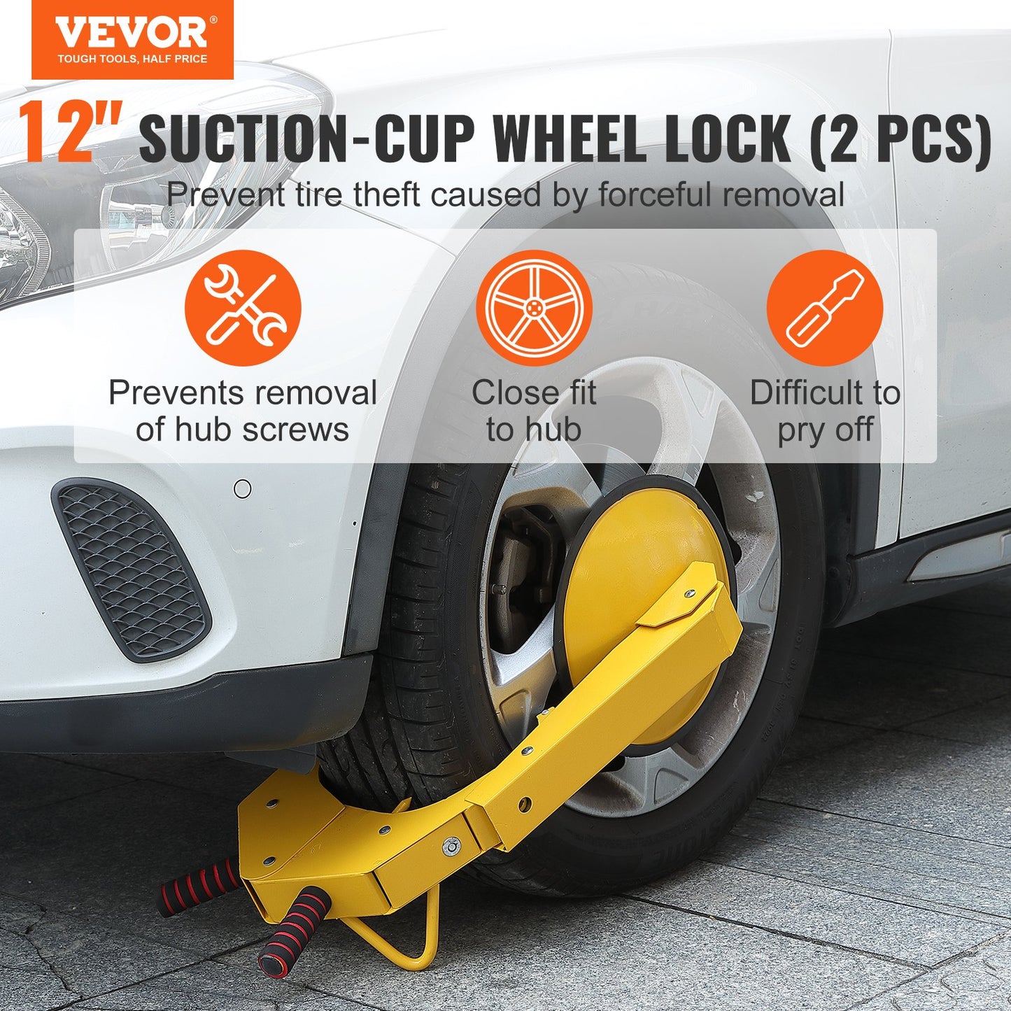 VEVOR Wheel Lock Clamp, 2-Pack Trailer Wheel Lock, Heavy-Duty Anti Theft Tire Lock,-$60