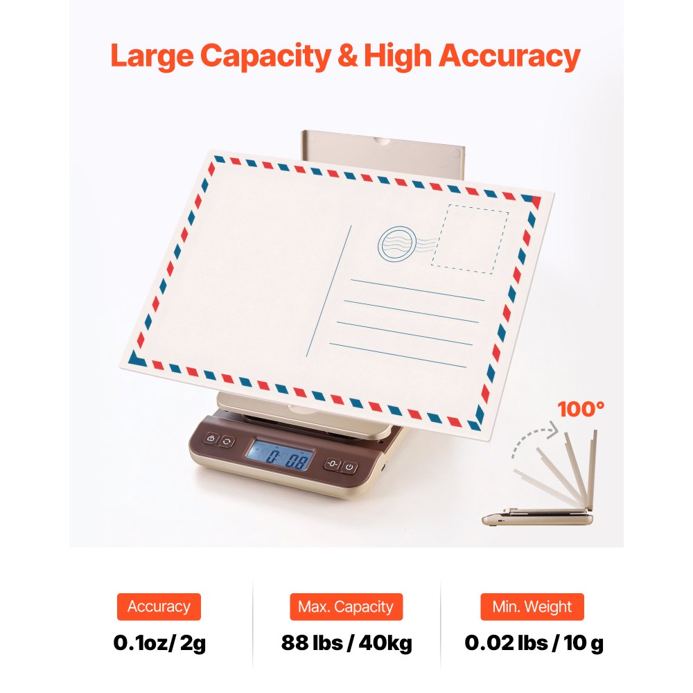 VEVOR Digital Shipping Postal Scale, 0.1 oz High Accuracy, 88 lbs Postal Scale,-$20
