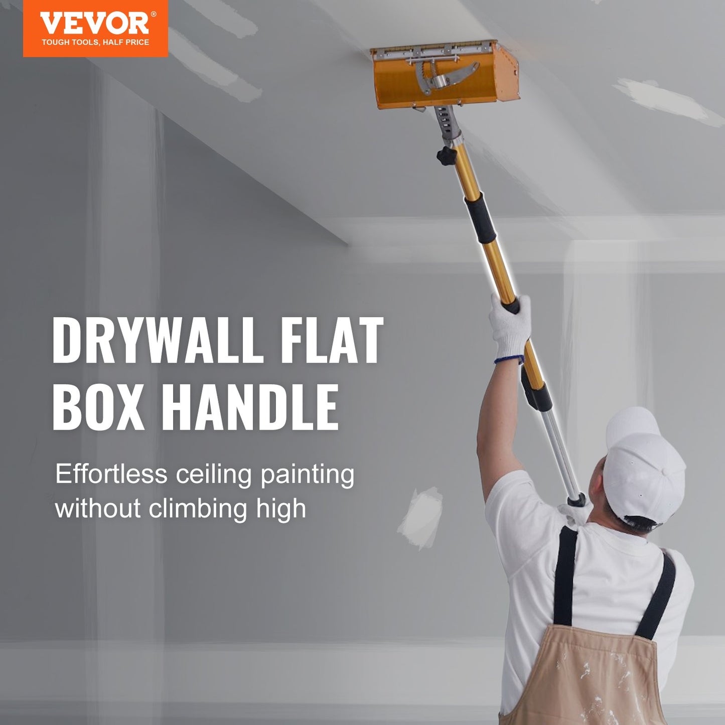 VEVOR Drywall Flat Box Handle, 40''-64'', Anodized Aluminum Flat Finishing Extension Handle,-$45