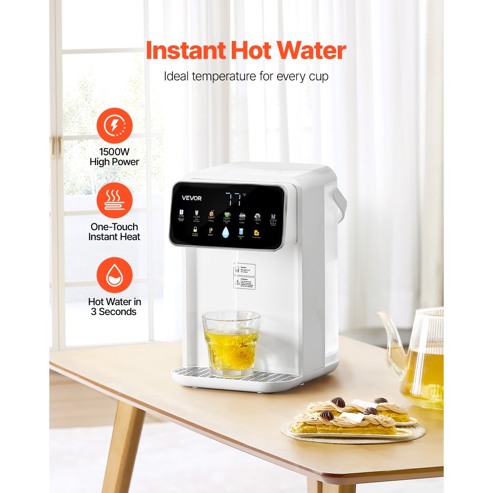 VEVOR Instant Hot Water Dispenser, Countertop Boiling Water Dispenser with Adjustable 7 Temperatures,-$55