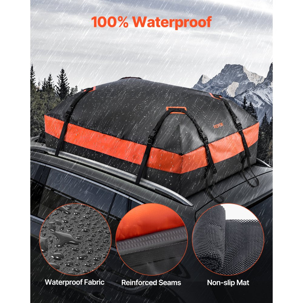 VEVOR Car Rooftop Cargo Carrier Bag, 21 Cubic Feet Car Roof Cargo, 100% Waterproof 840D PVC,-$65