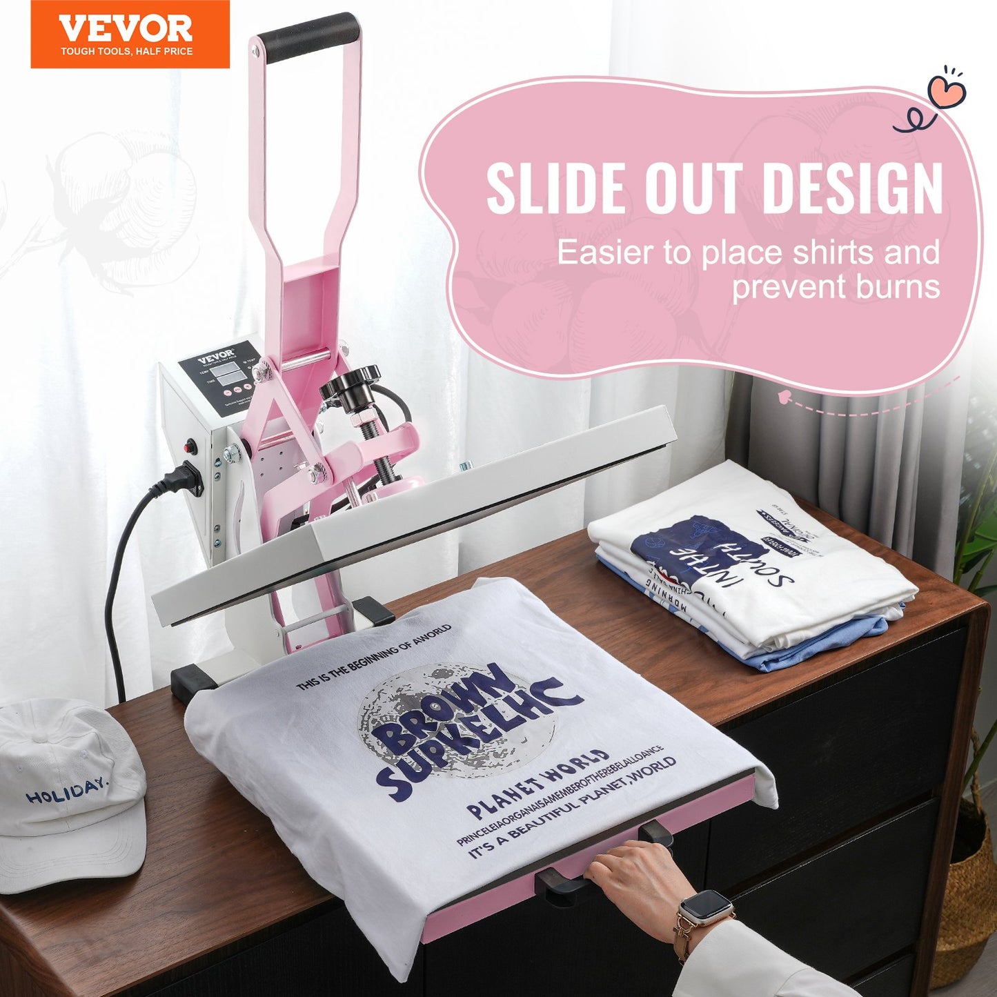 VEVOR Heat Press, 15 x 15 inch Digital Heat Press Machine, Slide Out Heat Transfer Machine,-$145