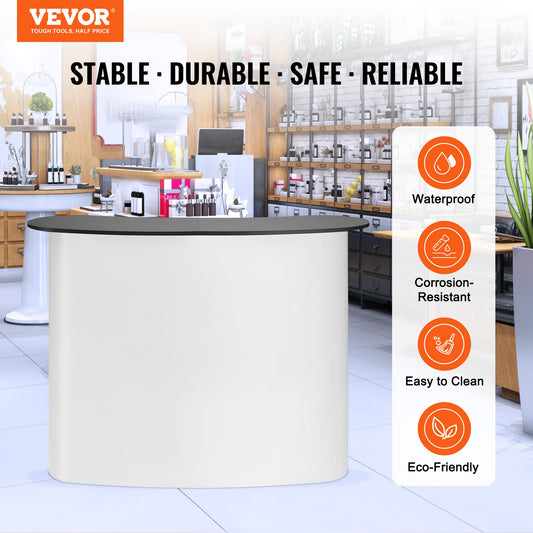 VEVOR Portable Tradeshow Podium Table, 51.18" x 18.31" x 37.4", Display Exhibition Counter Stand
