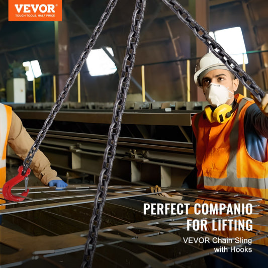 VEVOR Chain Sling, 5/16 inch x 10 ft Lifting Chains, G80 Engine Chain Hoist Lifts, 11000 lbs/5 Ton,-$70