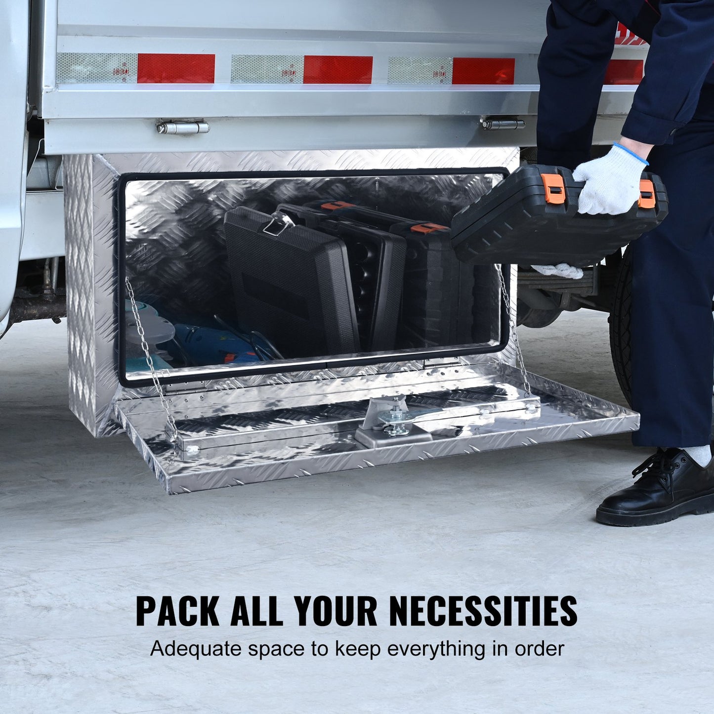 VEVOR Underbody Truck Box, 30"×14"×16" Pickup Storage Box, Heavy Duty Aluminum,-$120