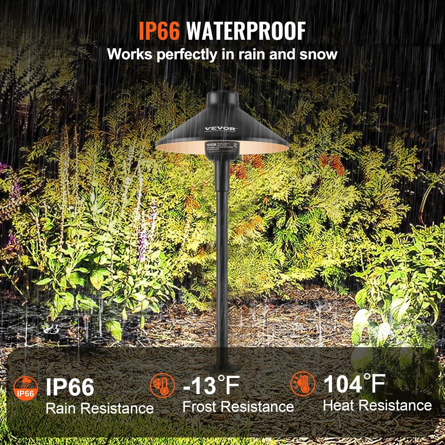 VEVOR 12 Pack Low Voltage Landscape Path Lights, 3W 210LM 12V-24VAC/DC Outdoor LED,-$120