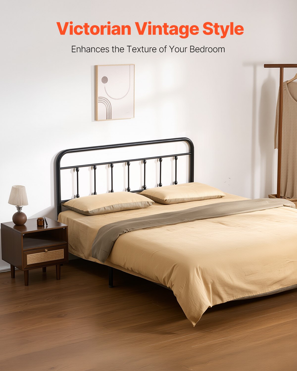 VEVOR Metal Headboard, Queen Size Headboard with Adjustable Height, Metal Headboard for Queen Size Bed,-$70