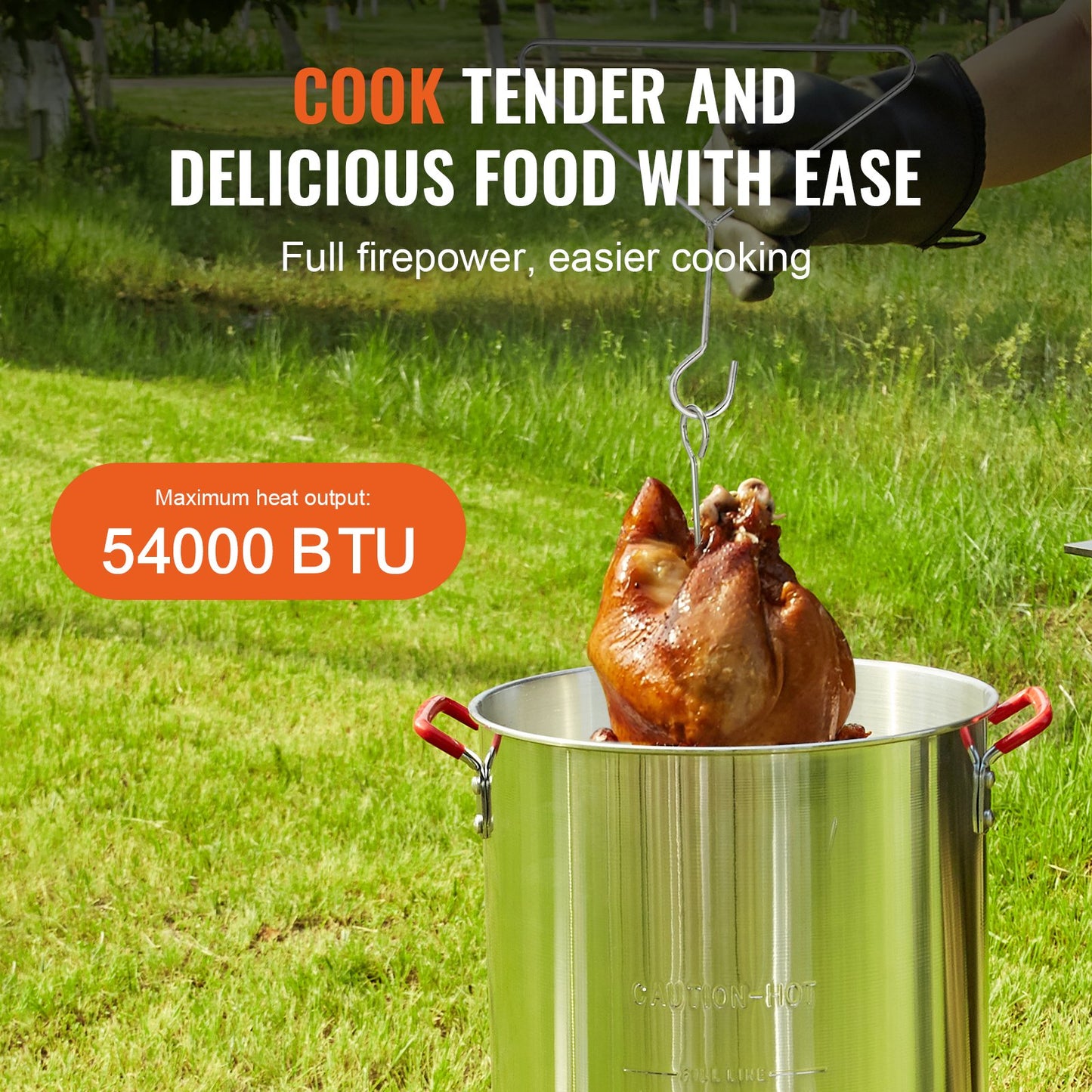 VEVOR Turkey Deep Fryer, 30-qt Turkey & 10-qt Fish Steamer Cooker Set, Outdoor Aluminum Seafood,-$90