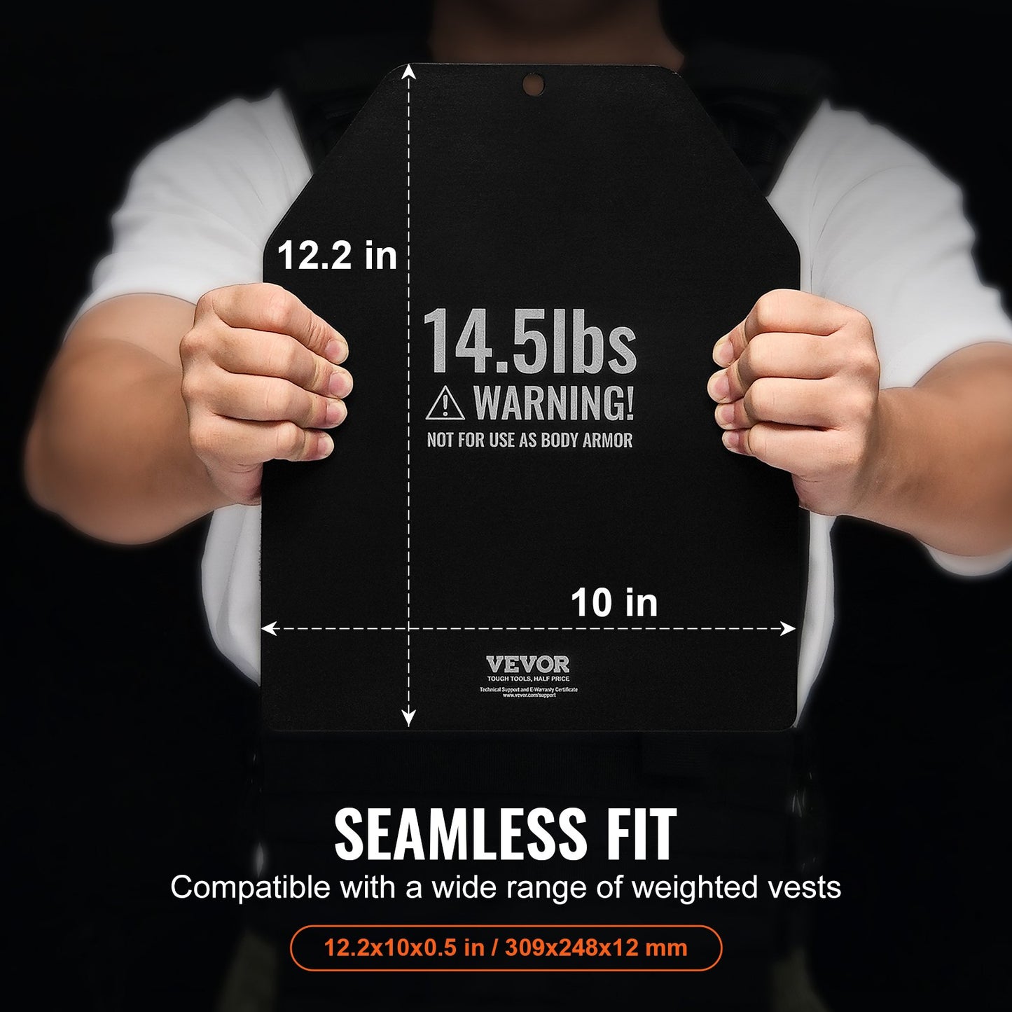 VEVOR Weight Vest Plates, 14.5 LB Pairs, Premium Steel Weighted plates,-$45
