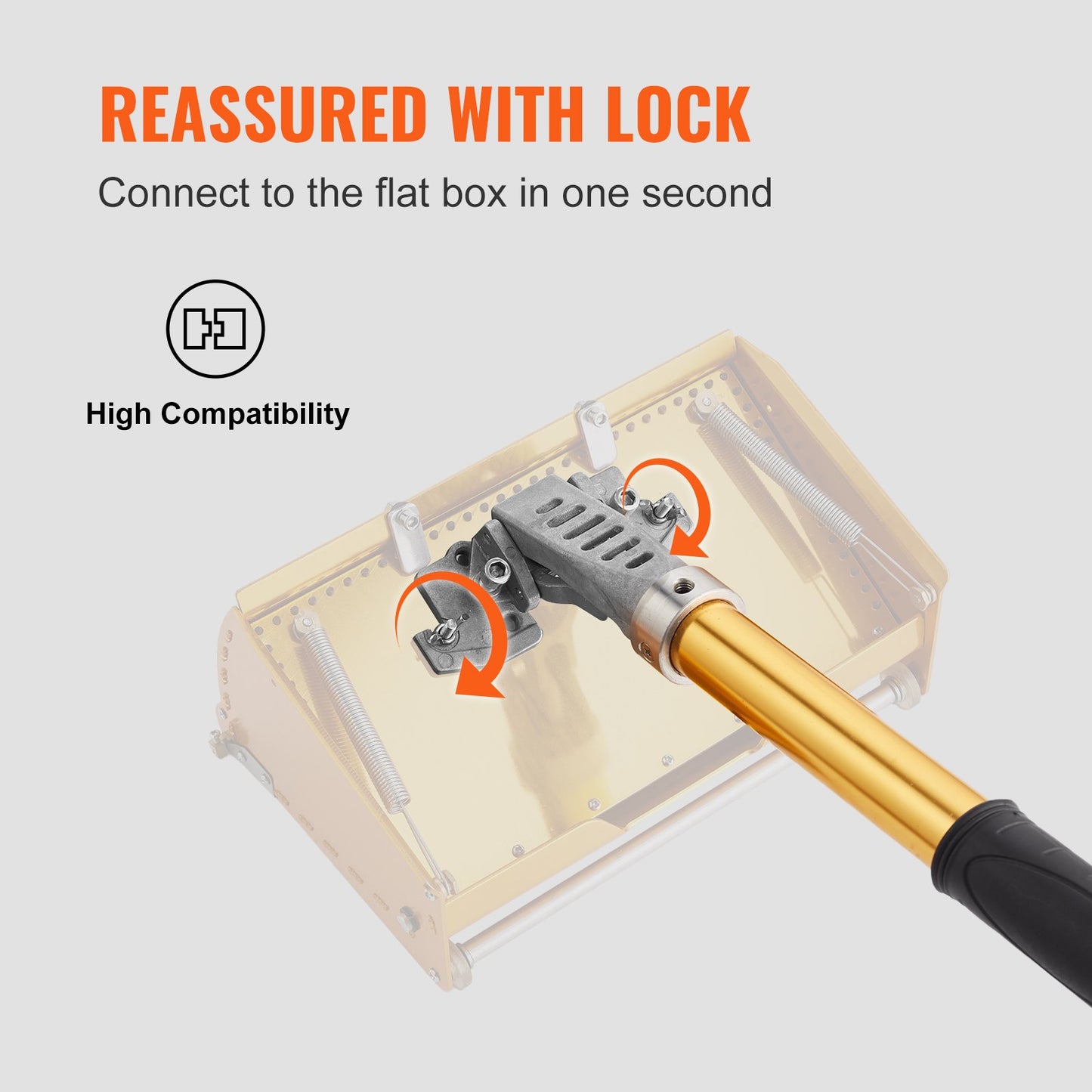 VEVOR Drywall Flat Box Handle, 40''-64'', Anodized Aluminum Flat Finishing Extension Handle,-$45