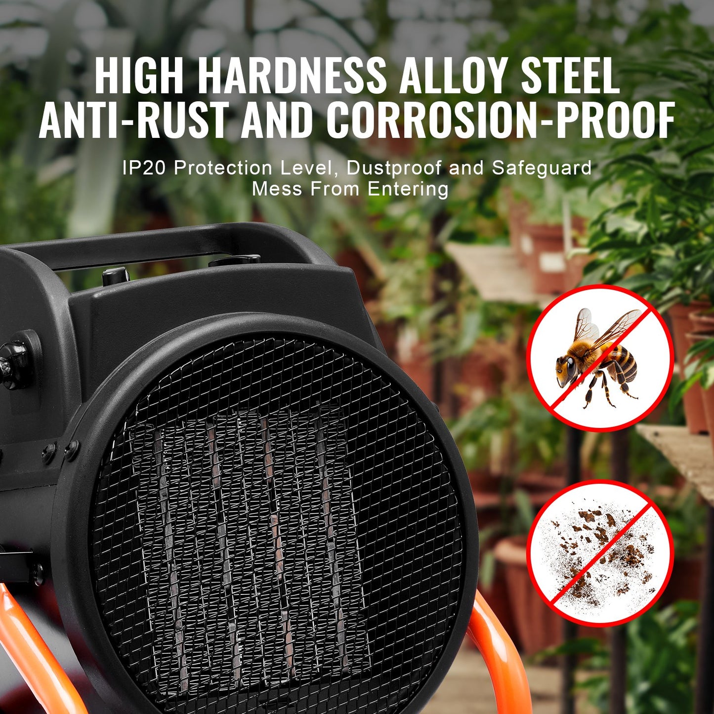 VEVOR Greenhouse Heater, 1500W PTC Fast Heating with Overheat Protection, 3-Speed Setting,-$30