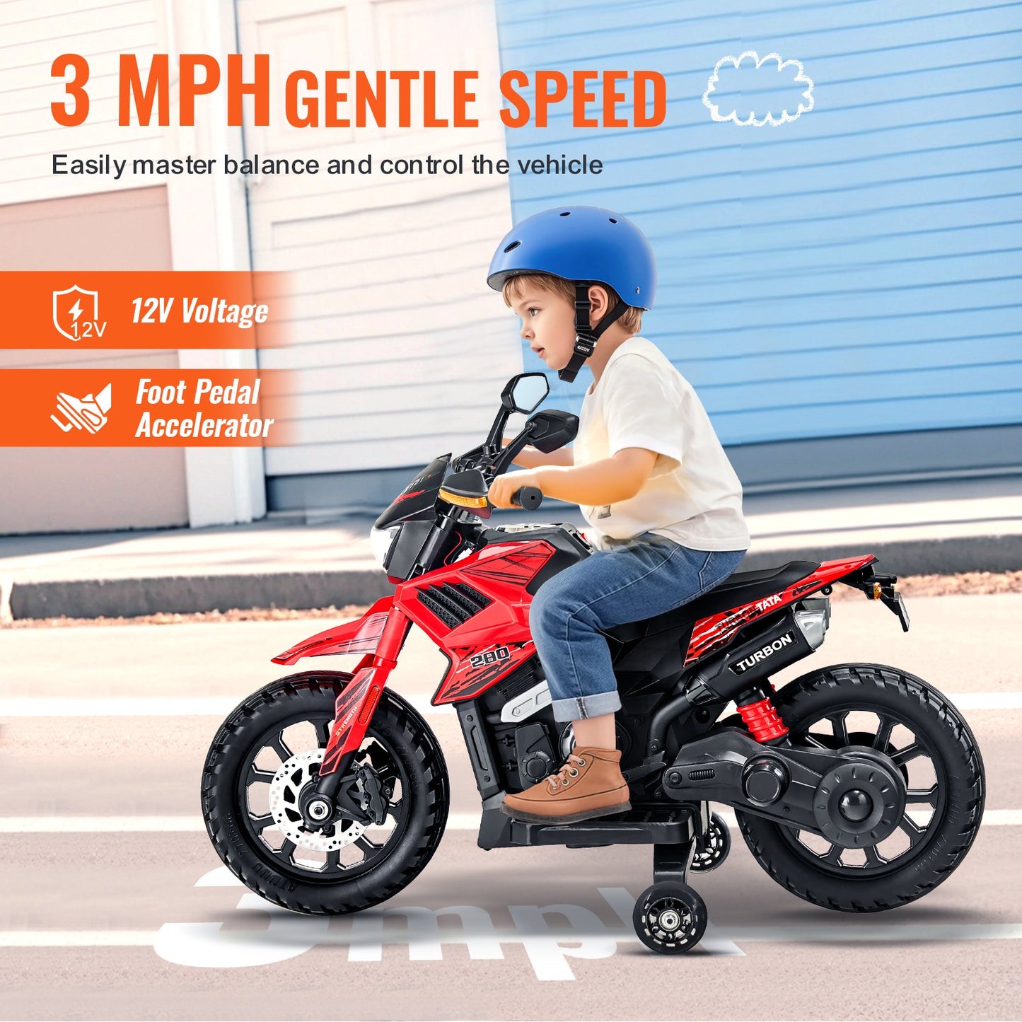VEVOR Kids Ride On Motorcycle, 12V Battery Powered Electric Motorcycle with Speed Up to 3mph,-$90