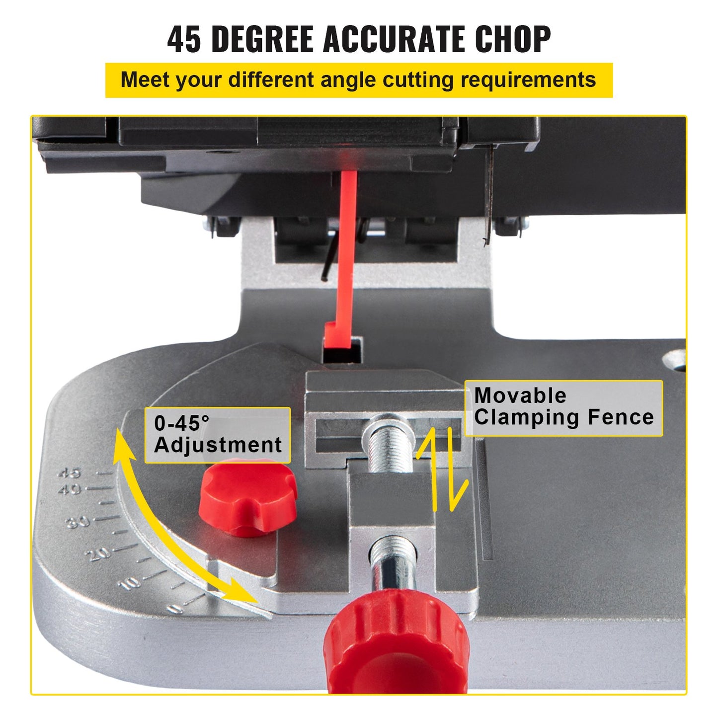 VEVOR Mini Miter Cut-off Chop Saw, Two 2-5/16\" Blade of Steel and Resin with 1/2inch Cutting Depth,-$40