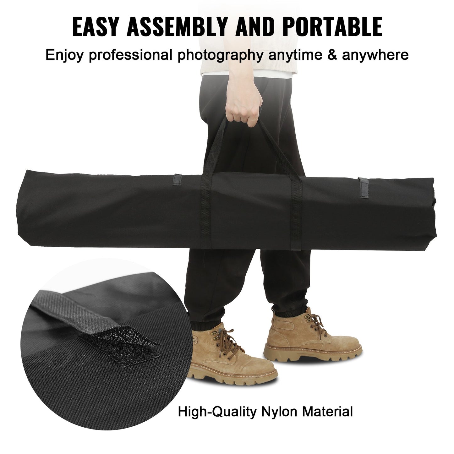 VEVOR 12 x 10 ft Heavy Duty Backdrop Stand, Height Adjustable Photography Backdrop Stand,-$65