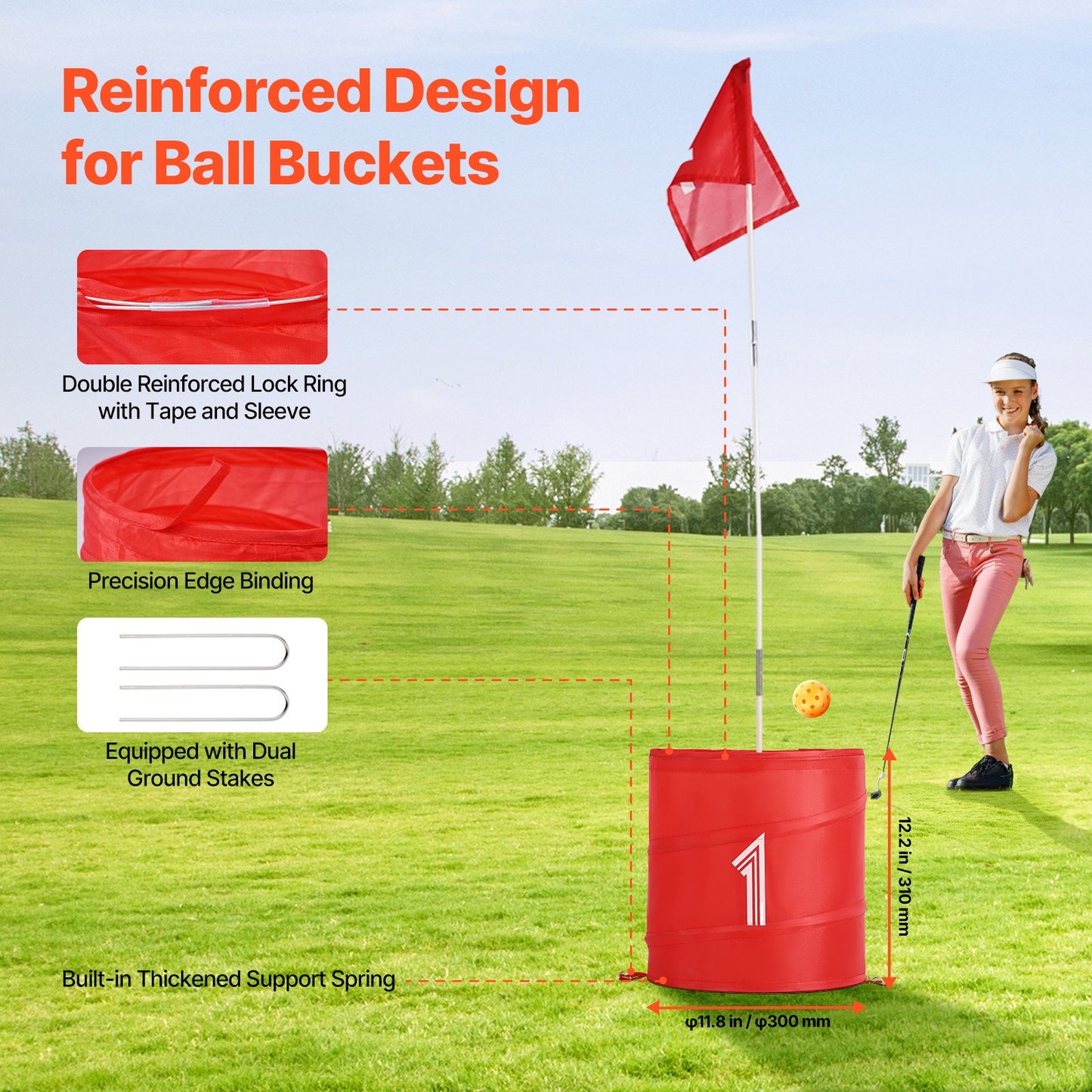 VEVOR Backyard Golf Game, 6 Hole Golf Course, Golf Game Practice Games, Golf Chipping Game,-$50