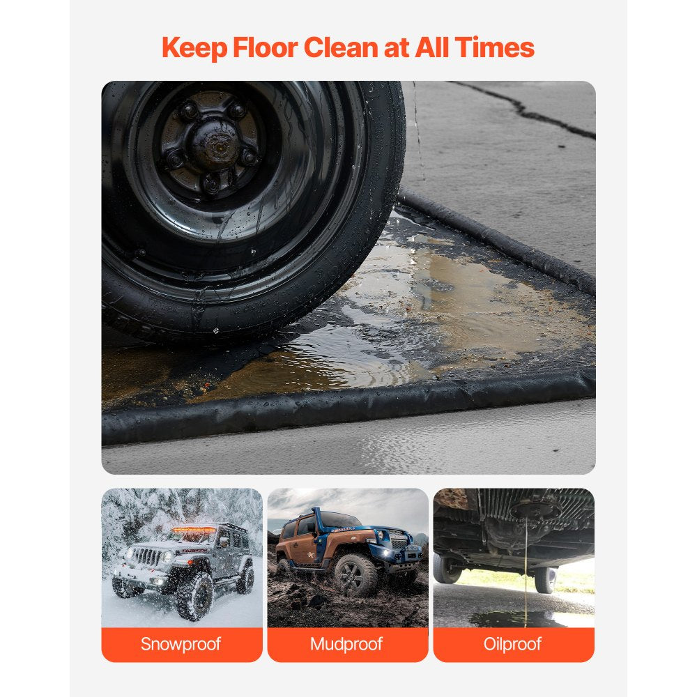 VEVOR Containment Mat, 7 ft 9 in x 16 ft, Non-Slip PVC Garage Floor Mat w/a Cleaning Squeegee,-$60