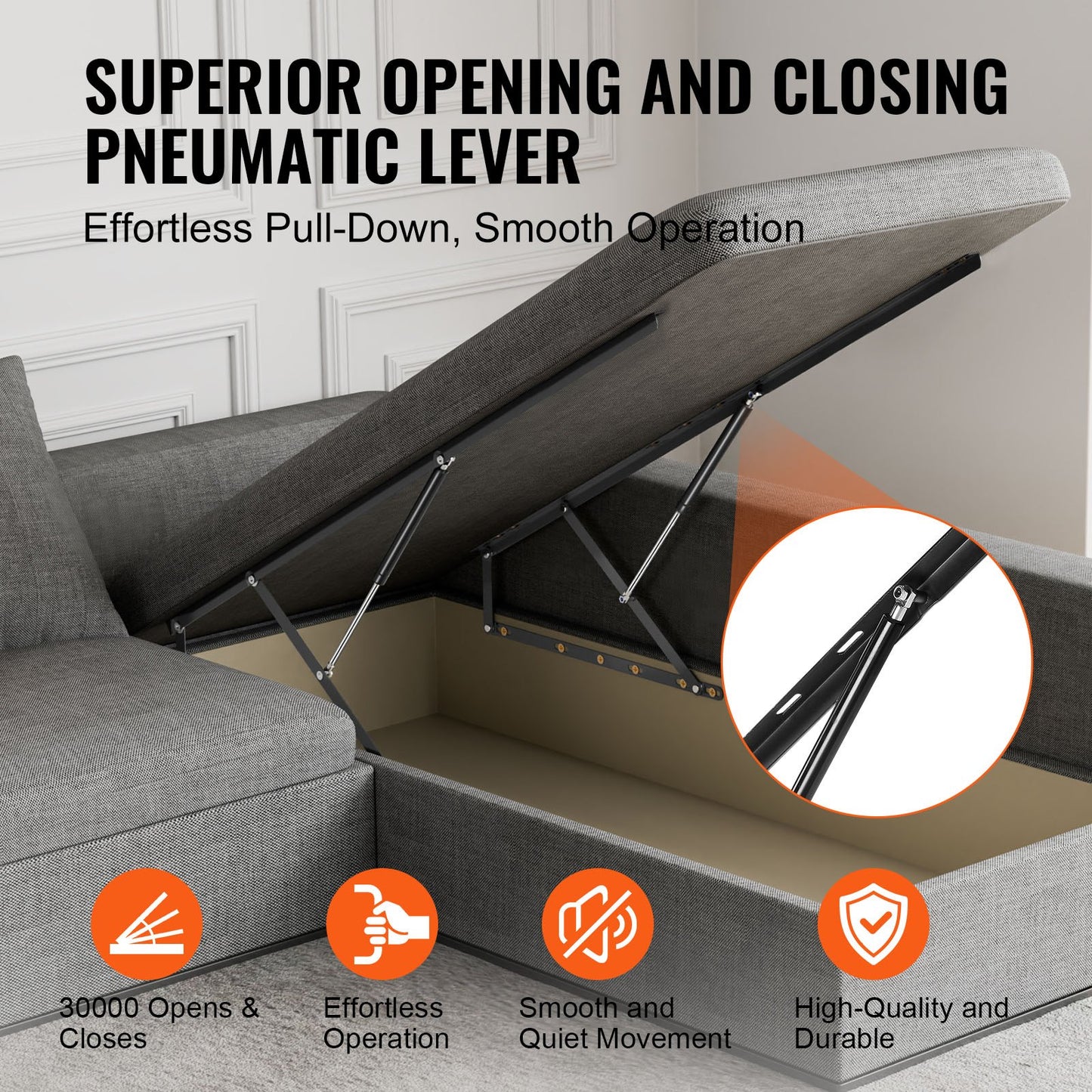 VEVOR Bed Lift, 59x79 in Compatible Bed Size 265 lbs Load Bearing, DIY Wall Bed Mechanical,-$35