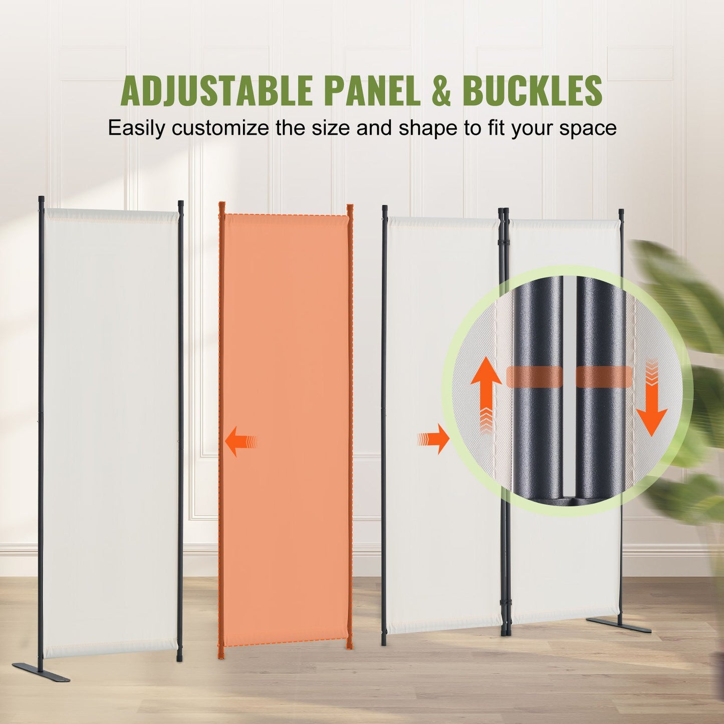VEVOR Room Divider, 4 Panel Room Dividers and Folding Privacy Screens, Fabric Partition Room Dividers,-$55