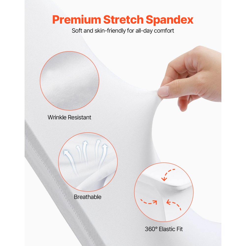 Open Box(95% New)VEVOR Stretch Spandex Folding Chair Covers, Universal Fitted Chair Cover(100PCS White),-$55